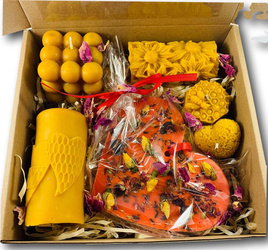 Zestaw świec na święta "Dla ciebie" cztery świece + tabliczka zapachowa