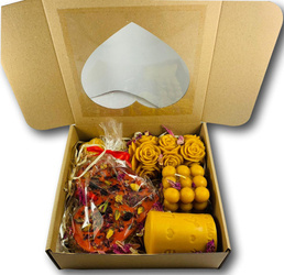 Zestaw prezent świece wosk pszczeli prezentowy eko