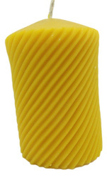 Świeca słupek spiralny z wosku pszczelego