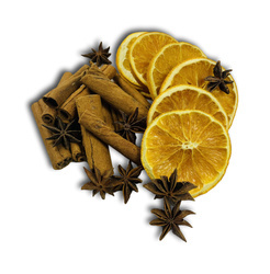 Pachnący zestaw - pomarańcza, cynamon, anyż do świec