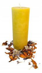 1 X ŚWIECA DEKORACYJNA lana z naturalnego wosku pszczelego WALEC 16 cm 900g