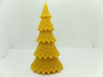 Świeca świąteczna choinka z wosku pszczelego